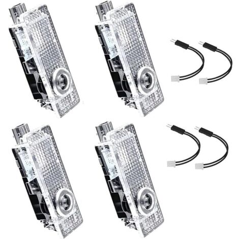 Projecteur de porte de voiture pour porte LED Logo Lumière 4 pièces Lumière de bienvenue Compatible pour les séries 3/5/6/7/X1/X2/X3/X4/X5/X6/X7/Z/M/GT (1/4)