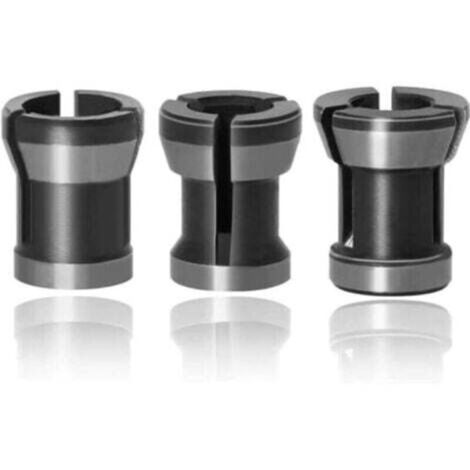 Kit de 3 Têtes Mandrin à Pince HSS - Adaptateurs pour Perceuse et Fraiseuse, Conversion Facile pour Outils de Menuiserie (1/4)