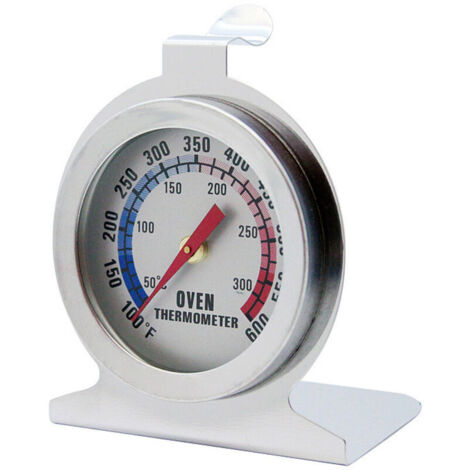 Thermomètre de four, 50 300 °C / 100 °F 600 °F, thermomètre analogique à lecture instantanée pour four, gril, friture, fumoir, cuisine en acier inoxydable (1/4)
