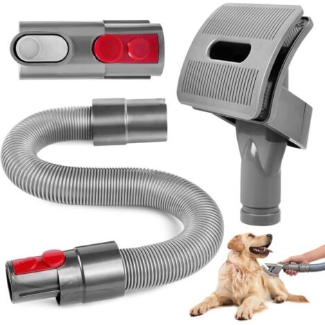 Brosse de toilettage pour chat et chien, Kit de toilettage pour animaux, compatible Dyson V11 V10 V8 V7 - Brosse + tuyau flexible + adaptateur + gâchette RTGPT. (1/3)