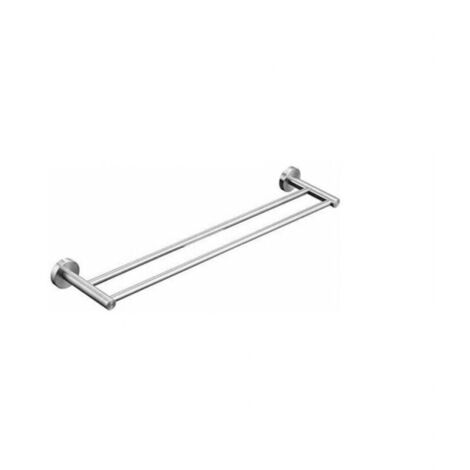 Porte-serviettes double mural 50 cm en acier inoxydable brossé SUS 304, porte-serviettes de salle de bain 50 cm
