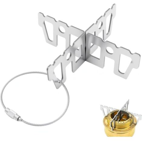 Support Croisé pour Réchaud de Camping, Support en Acier Inoxydable, Support pour Réchaud de Voyage, Porte-Casserole de Camping, Stabilité et Ventilation, Léger et Portable pour Activités Extérieures (1/4)