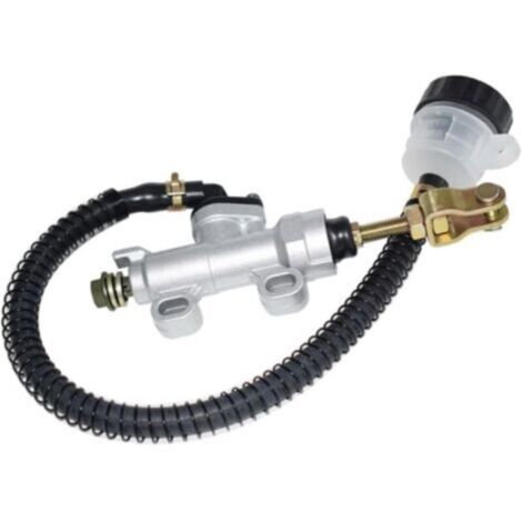 Maître-cylindre de frein arrière, frein à pied arrière, maître-cylindre hydraulique, réservoir de pompe pour moto, Dirt Bike, ATV (blanc) (1/4)