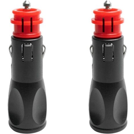 Prise Allume Cigare Male,Adaptateur Male Allume Cigare,Prise Fiche Male Allume Cigare,Fiches pour adaptateurs d'allume-Cigare européens 12V - 2PC (1/4)