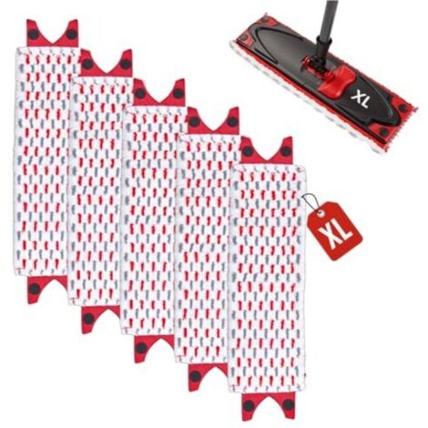 5 Pièces Recharge Serpillere pour Vileda Ultramax XL, Microfibre Recharge Balai, Balai Serpillèr Costume, pour Nettoyage des Sols, Absorbe Facilement Saleté