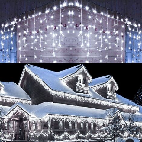 Guirlande lumineuse LED 100 m, 1 000 LED, éclairage de Noël étanche IP65, avec adaptateur secteur, 8 modes, décoration de Noël, anniversaire, mariage, salon, fête, lumière blanche froide (1/4)