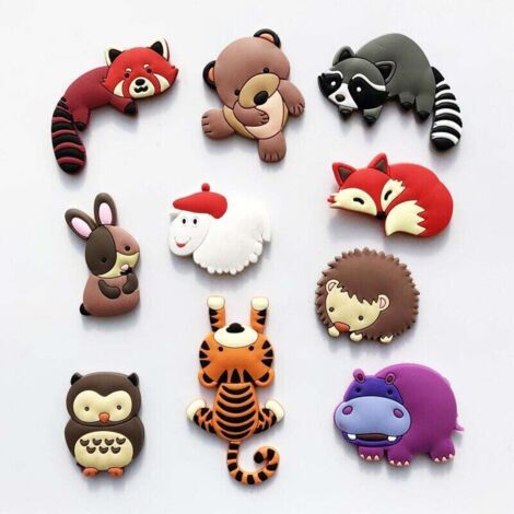 36 Aimants Animaux Pour Réfrigérateur – Enfant, En Contreplaqué De Peuplier, Design Mignon, éducatif Et Coloré