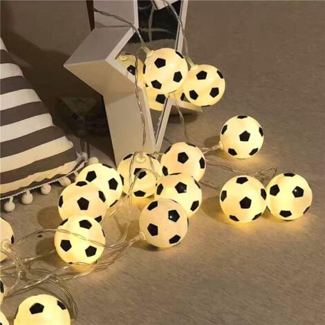 Guirlandes Lumineuses Football,Guirlande Lumineuse Intérieur/Jardin, Fairy Lights LED USB, 3M Blanc Chaud 20LED, Déco Chambre Fille, Bar, Fête, Décoration Nol (1/4)
