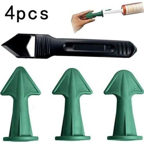 Ensemble de 4 pièces de grattoir à colle, colle à verre, grattoir d'angle, bel outil de couture, grattoir d'angle interne