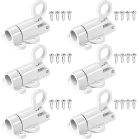 6 Pièces Loquet de Porte Automatique Verrou de Porte Verrouillage Fenêtre avec 24 Vis Verrous Automatiques de Sécurité pour Fenêtre Porte Sécurité Anneau