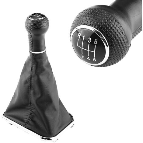 Kit de cadre de botte de guêtre de pommeau de levier de vitesse de voiture à 6 vitesses pour Bora Golf MK4 1998-2007