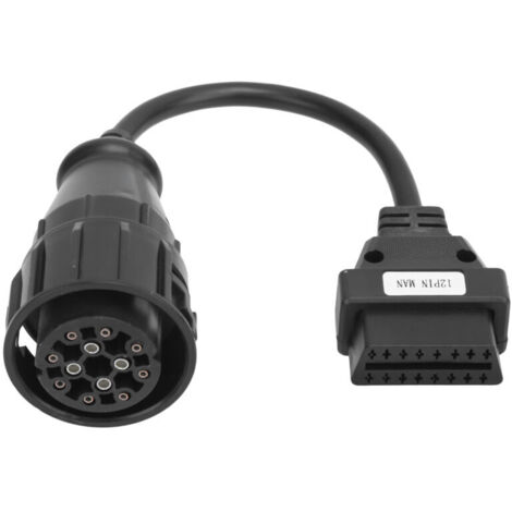 Adaptateur OBD2 12pin Man à 16pin Truck Diagnostic Extension Câble Remplacement pour Delphi