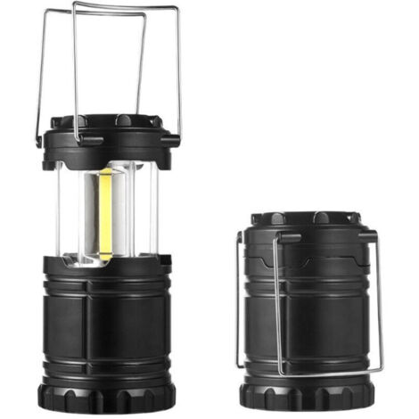 Lanterne de camping, lanterne suspendue pliable et portable, indispensable pour la maison et l'extérieur, noire, 8,5 x 17,2 cm (1/4)