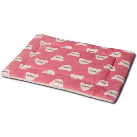 Coussin pour animaux de compagnie, doux et confortable, épais, multifonctionnel, tapis de cage pour chiens, chats, animaux de compagnie, rose, 50x35cm / 19.7x13.8in. (1/4)
