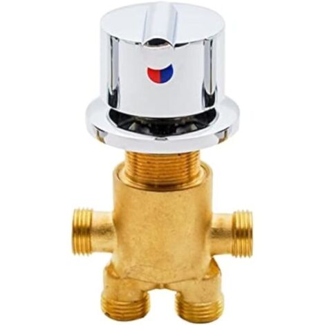 Robinet Baignoire Mélangeur De Bain Robinets De Douche Salle De Bains Robinet Eau Chaude Froide En Laiton Massif Mitigeur Robinet Trou Feuille Poignée Mélangeur (1/4)