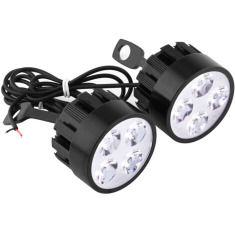Projecteur LED de moto 1 paire phare de moto universel LED conduite antibrouillard Spot phare lampe de projecteur.