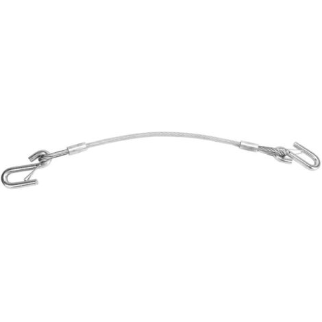 Chaîne de Sécurité pour Remorque, Câbles Métalliques Robustes avec Crochets en S pour Sécuriser Votre Camping-car, Acier galvanisé, 70 Cm, 28 Po, capacité de Charge de 3 500 Lb (1/4)