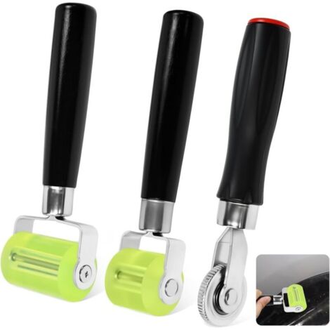3 Pcs Rouleau de Pression à Main 3,6/30/50 mm, Rouleau Presseur en Silicone et Plastique, Rouleaux de Pression pour Papier Peint Insonorisant avec Manche, pour Soudage Bord Artisanat Peinture (1/4)