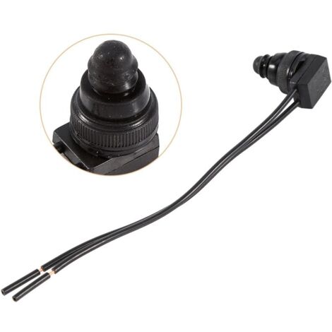 5 pièces 12 V étanche bouton poussoir marche/arrêt avec 4 "cbles pour moto voiture (1/4)