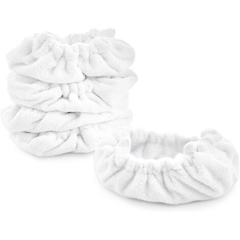 Grands Bonnets Rectangulaires pour Nettoyeur Vapeur Neat – Accessoires de Nettoyage Idéals pour Grandes Surfaces, Sols, Carrelages et Parquets - Blancs - Pack de 5 unités (1/4)