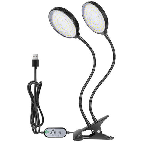 Lumière de Croissance Réglable, la luminosité Peut être Changée, éclairage Blanc en Lumière du avec Minuterie, 5 Niveaux de Dimmabme pour les Plantes Intérieures, Adaptées au Frappeur Powred Grand (1/4)