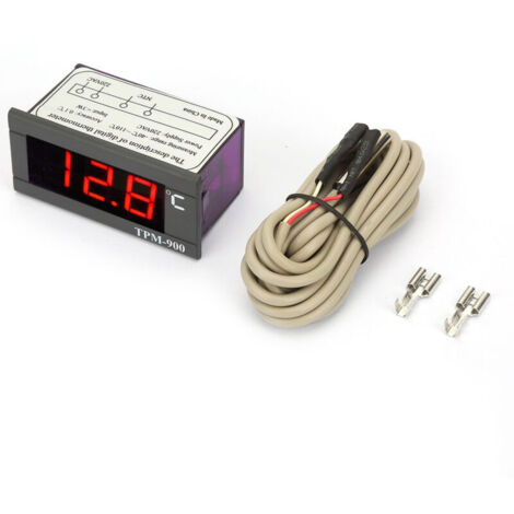 TPM-900 220V Contrleur de température numérique Panneau LED avec contrleur de thermostat à capteur