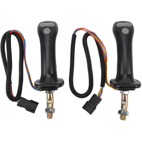 2 pièces 3 boutons pelle Joystick poignées 6 broches en alliage d'aluminium pour Doosan DH DX150 215 225 300 370-9C (1/4)