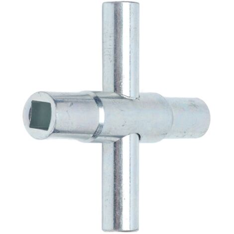 4 Way Sillcock Key 4in 1 robinet d'eau robinet croix clé outil manuel salle de bain clé outil (1/4)