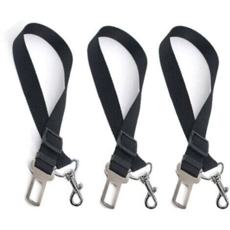 Harnais universels de voiture pour chien, 3 pièces, harnais de voiture Ripstop réglables pour chien (noir) (1/4)