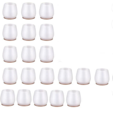 Protege 20PCS Pied de Chaise Protectors Capuchon Protecteur Couvre Transparent Rond Antibruit XS Fit (1/4)