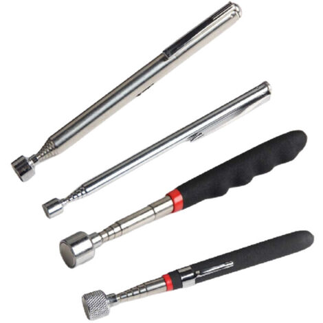 Outil de ramassage magnétique télescopique, 20 lb, 15 lb, 3 lb, 1,5 lb, outil d'extension en métal pour les endroits difficiles à atteindre, lot de 4