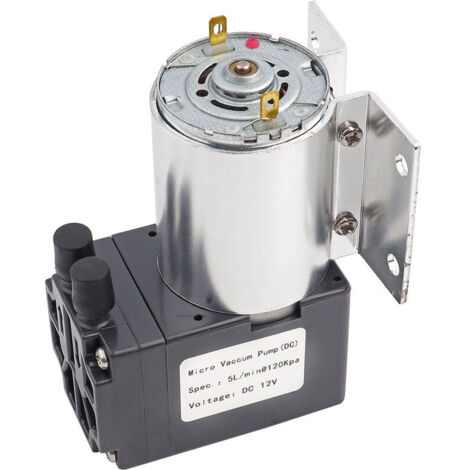 Mini pompe à vide DC 12V 5L/min 120kpa, pompage par aspiration à pression négative avec support (1/4)