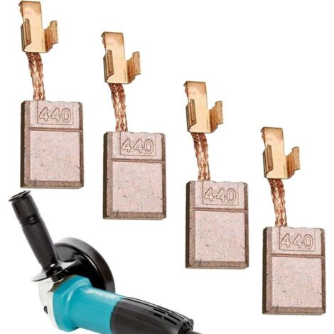Charbon CB 440 pour Perceuse Visseuse, Balais de Charbon en Cuivre pour CB440, Charbon Visseuse DDF456, Balais de Charbon 18 V/14,4 V 4pcs Balais de Charbon pour Moteur DHP456/DDF456/BDF452/DTD14 (1/4)