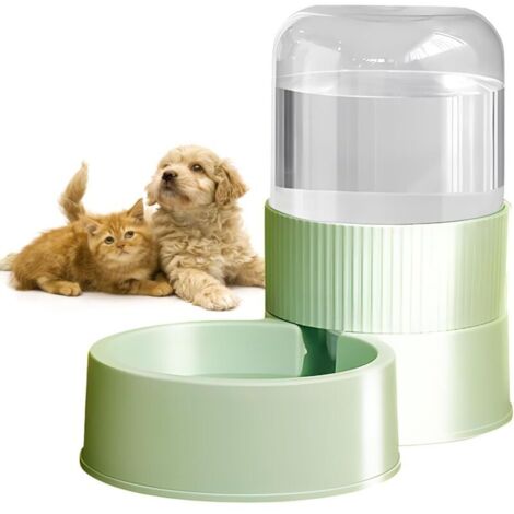Distributeur Eau Chat et Chien, Mangeoire Automatique et Distributeur d'eau, Distributeur Croquettes de Nourriture et d'eau pour Petits et Grands Chiens, Chats et Animaux Domestiques (1/4)