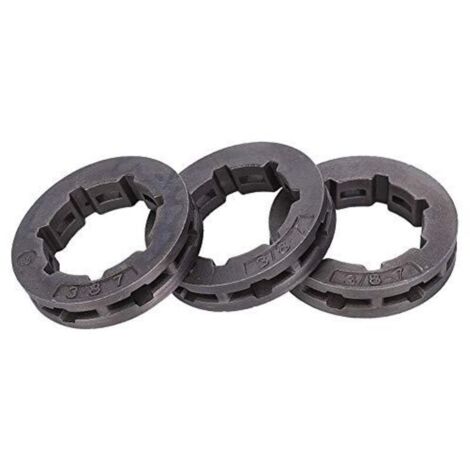 3pcs 3/8in 7T Pignon de TronçOnneuse, 68210 Pignon de Jante d'EntraîNement de ChaîNe, PièCes de Rechange de TronçOnneuse pour 030 031 032 038 041 044 046 064066 MS361 MS362 MS440 (1/4)