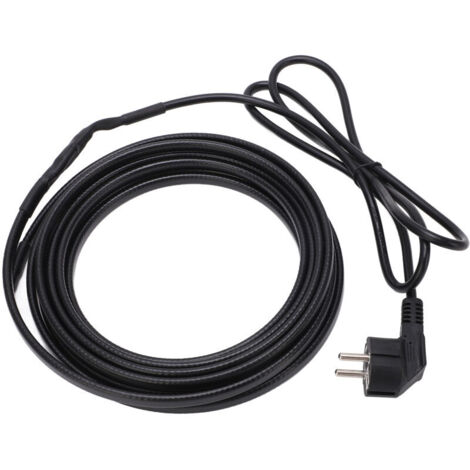 Cble chauffant pour tuyaux, ruban chauffant, 5 mètres, autorégulant, avec prise pour l'hiver, prise ue, 220V (1/4)
