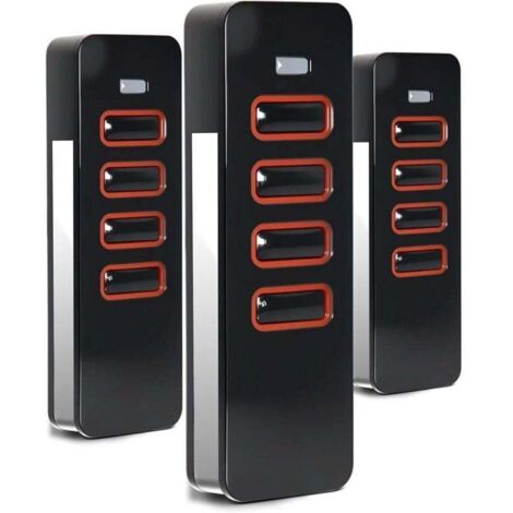 Lot de 3 télécommandes 868 MHz pour Pearl 4018V000, 4 canaux d'ouverture de garage pour 4015862001900, porte de garage pour motorisation de portail d'été, code rouleau, 3 pièces (1/4)