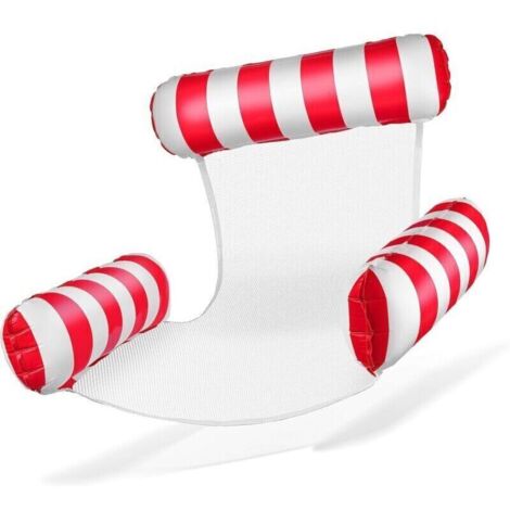 Chaise de natation gonflable avec dossier et accoudoirs pour relaxation (1/4)
