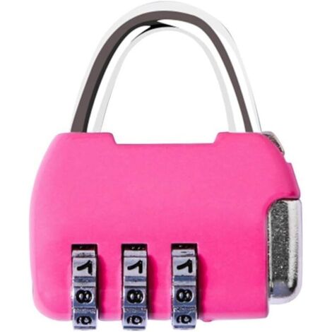 Mini cadenas rose à combinaison à 3 chiffres, en alliage de zinc, pour casiers, bagages, sacs de voyage, sacs à dos