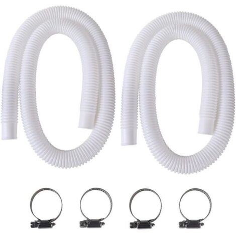 Piscine 32mm, 2Pcs Tuyau pour Piscine Hors Sol, 150cm/59in Tuyau de Rechange pour Piscine, Tuyau pour Pompe de Piscine pour Intex 330 GPH, 530 GPH et 1000 GPH (1/4)