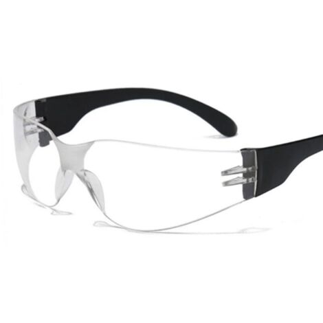 Lunettes de sécurité incolores sans monture - Protection UV, anti-buée et anti-rayures - 1 pièce - Lunettes de protection , Incolore, Polycarbonate anti-buée, Résistant aux rayures, Protection UV 400 (1/2)