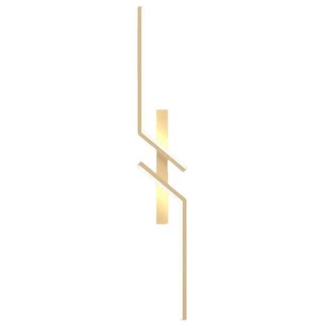 Applique Murale Intérieure LED, 80 cm 12W Lampe Murale Moderne en Acrylique à Lumière Chaude 3000K, Or (1/2)