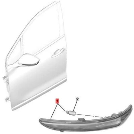 Rétroviseur droit clignotant boîtier fumée lentille 9814464880 9814464680 9814464780 98144649 Citroën C3 C4 remplacement