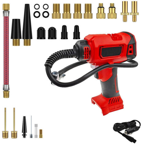 130 PSI Compresseur pour Milwaukee 18 V batterie, Pompe à air électrique Compresseur de voiture Affichage numérique LED (1/4)