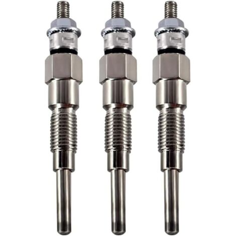 Lot de 3 bougies de préchauffage 16851-65510 16851-65512 pour tracteur Kubota D722 D902 D905 D1005 D1105 V1505 V1305 B1700D B1700E ZD326 ZD326 ZD305 31 Tondeuse BX1800D BX1830D