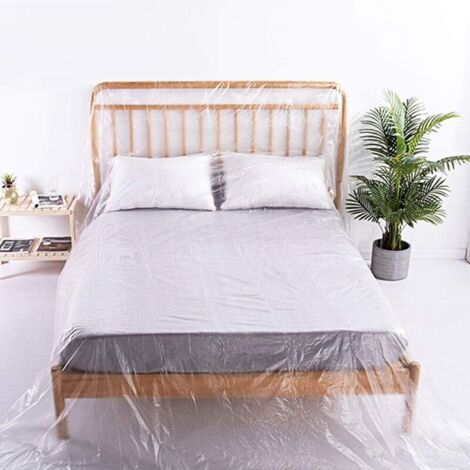 23m Bâche De Protection Anti-poussière Imperméable Bâche en Plastique Transparente Épaisse Indéchirable Couverture Garde pour Sol Meubles Matelas Sapin Déménagement Rénovation