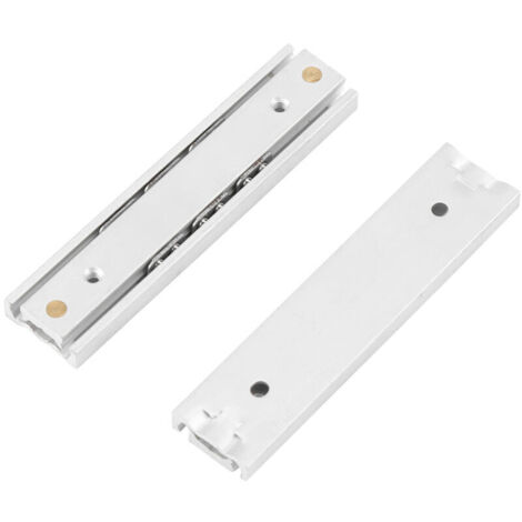 Lot de 2 glissières de tiroir en alliage d'aluminium pour tiroir, armoire, 70 mm de long (1/4)