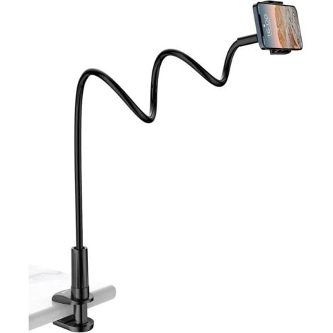 Support de téléphone pour lit Flexible Long Bras réglable de en col de Cygne pour iPhone, Smartphone, Longueur Totale 90cm/35 Pouces (1/4)