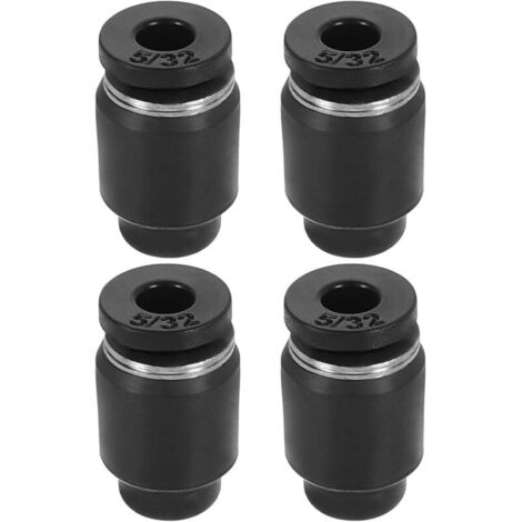 Lot de 4 raccords pneumatiques de style bouchon pneumatique, tube OD en plastique pour connecter le tuyau d'air pour systèmes hydrauliques et pneumatiques