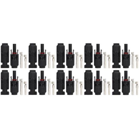 10 Connecteurs de Panneau Solaire 1000 V 30A Mâle Femelle Ignifuge Connecteurs de Câble de Panneau Solaire avec Accessoires (1/4)